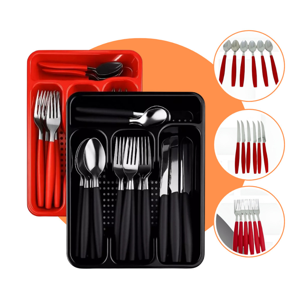 Jogo De Talheres Premium Inox Com 25 ou 17 Peças
