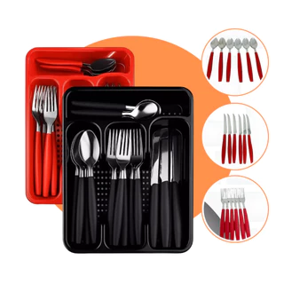 Jogo De Talheres Premium Inox Com 25 ou 17 Peças
