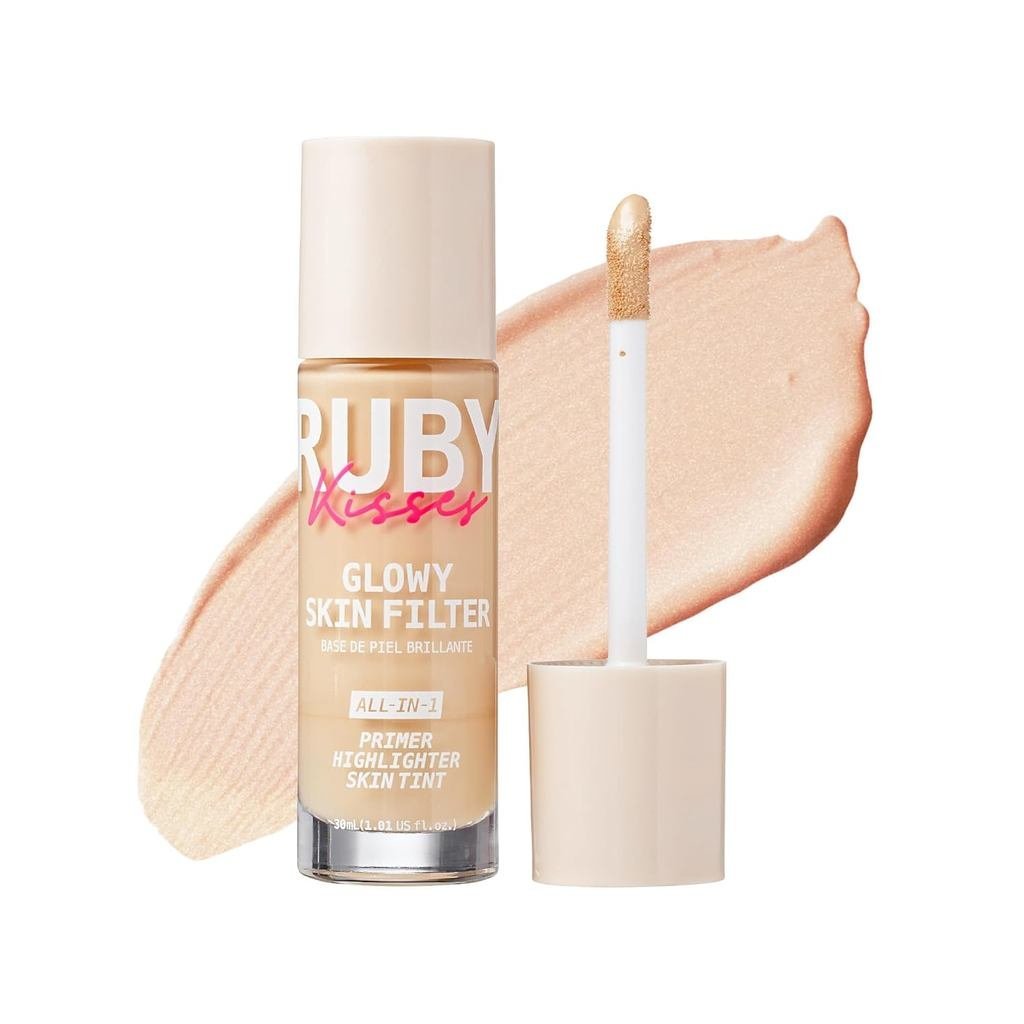 Ruby Kisses Glowy Skin Filter Foundation - All-in-1 Primer, Skin Tint ...