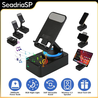 Suporte P/ Celular Bluetooth Som Hd Led Base Antiderrap