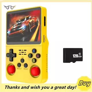 Console De Jogos Portátil R36S Tela IPS De 3.5 Polegadas 128GB Leitor De Vídeo Joystick 3D Duplo 3200mah Bateria em Oferta na Shopee