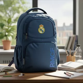 Mochila Escolar Real Madrid Juvenil Costas Compartimentos em Oferta na Shopee