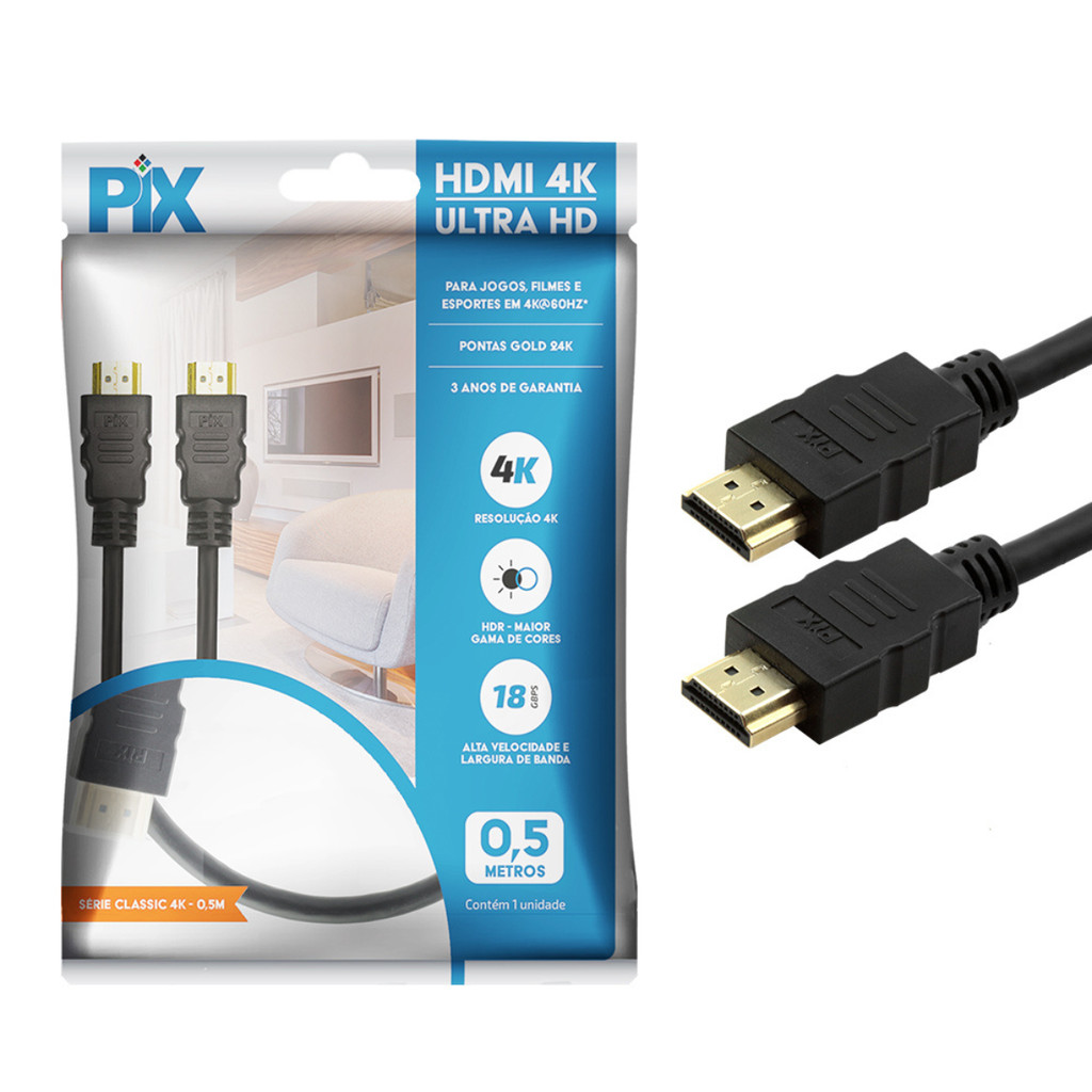 Cabo HDMI 4k Full HD Blindado para TV | Shopee Brasil