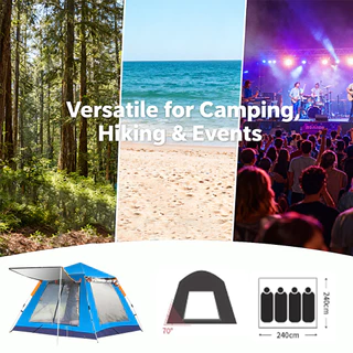 Barraca De Acampamento Grande Para 4-8 Pessoas 240*240*155CM Camping PortáTil 5 Praia Varanda FamíLia Lux ImpermeáVel em Oferta na Shopee