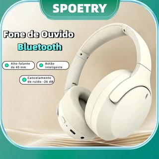 Fone de Ouvido Bluetooth 5.4 Headphone Sem Fio Cancela Ruído, Dobrável, Corrida, Academia Premium