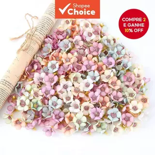 50Pcs 2cm Daisy Artificial Flower Cabeça de Flor Multicolor Coroa DIY Decoração de Bolo e Quarto em Oferta na Shopee