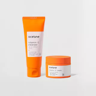 Kit Gel de Limpeza + Creme Hidratante Vitamina C (2 Produtos) em Oferta na Shopee