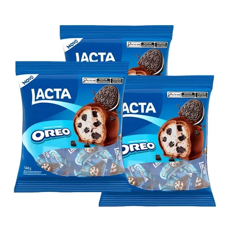 Kit 03 Chocolates Lacta Oreo 540g