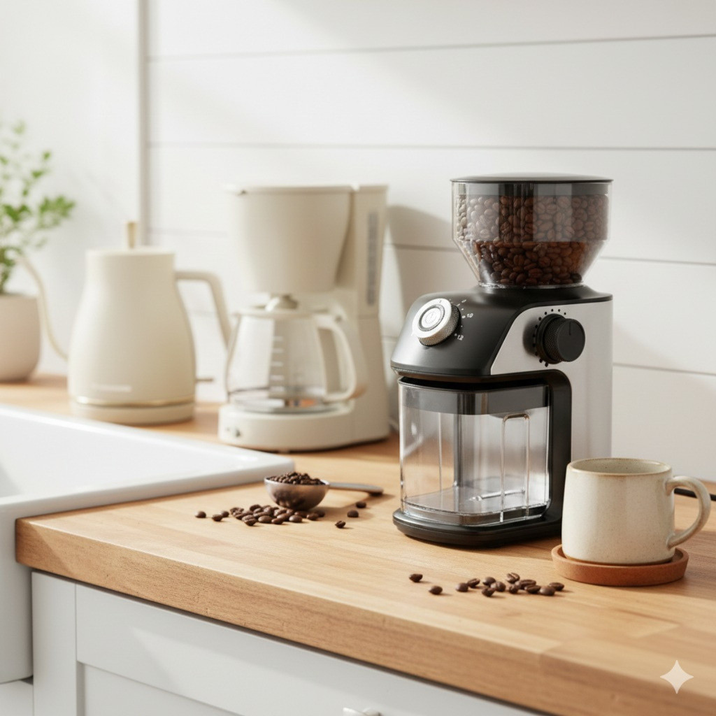 Moedor De Café Grãos Elétrico Fressa 18 Níveis De Moagem