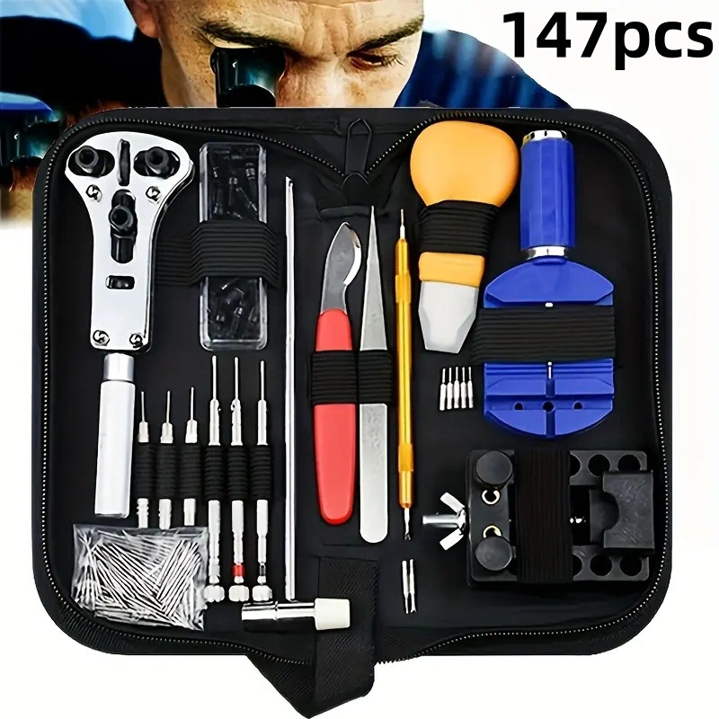 Kit De Ferramentas Relojoeiro Conserto De Relógio Manutenção Estojo De Ferramentas Kit De Conserto Para Relógio