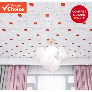 10pcs Novo Estilo De Adesivos De Parede De Teto Autocolantes De Papel Decoração De Telhado À Prova D'água 3D Fundo De TV