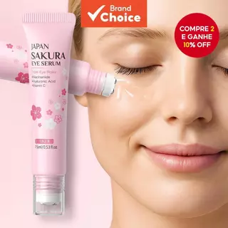 LAIKOU Japão Sakura Eye Serum Remove Bag Essência Fad e Rugas Anti-Inchaço 15ml em Oferta na Shopee