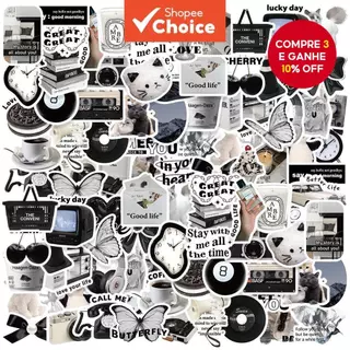 50 PCS Dos Desenhos Animados Bonito Exquisitar Objetos Literários PVC Caixa Adesivos Estudante DIY Papelaria Decoração em Oferta na Shopee