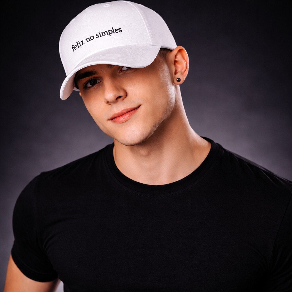 Boné Feliz no Simples Masculino e Feminino Verão Praia Ajustável Todas ...