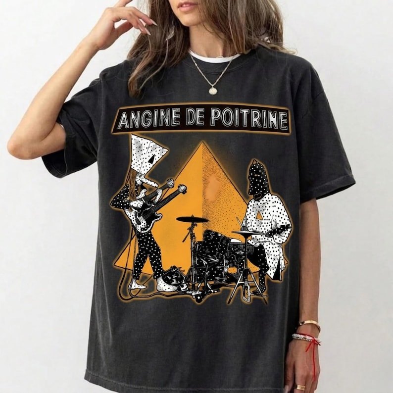 Music.Soul Camiseta Angine de Poitrine Band Gothic Rock Alt