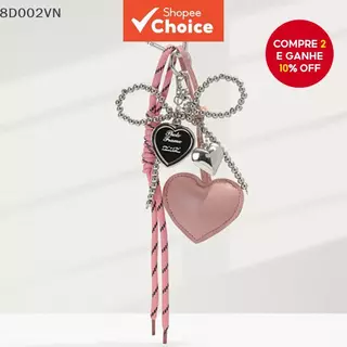 Chaveiro De Corda Trançada De Coração Com Pingente De Arco – Lindo Tecido Para Meninas E Mulheres , Acessório De Bolsa D