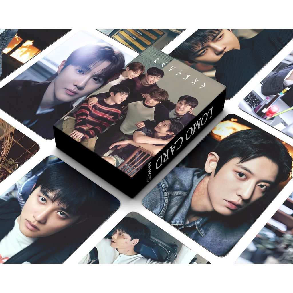 55pcs/box EXO Photocards REVERXE KPOP LOMO Card | Shopee Brasil