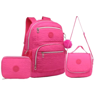 Conjunto Mochila Completa 3 Peças Grande Impermeável Com Bolsa Térmica Estojo Escolar Mochila Tippi em Oferta na Shopee