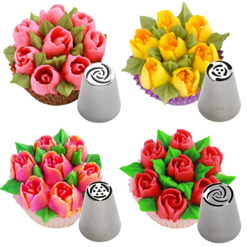 Bicos De Confeiteiro De Tulipa Russa , 4 Unidades/7 , Aço In