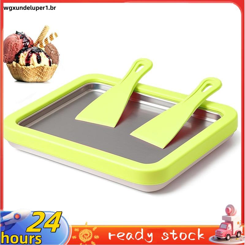 Fabricante De Sorvete Enrolado DIY Rolo Com 2 Raspadores Para Creme ...