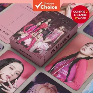LINXX 55 Pcs BLACK Pink Álbum Rosa Nascido Lomo Card Kpop Photocards Série Cartões Postais