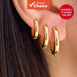 3 Peças De Brincos De Argola Clássicos Em Forma De U , Joias Minimalistas E Versáteis , Presente Para Mulheres em Oferta na Shopee