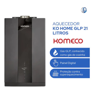 Aquecedor a Gás 21L GLP Digital Touch Bivolt KO 21BK Komeco