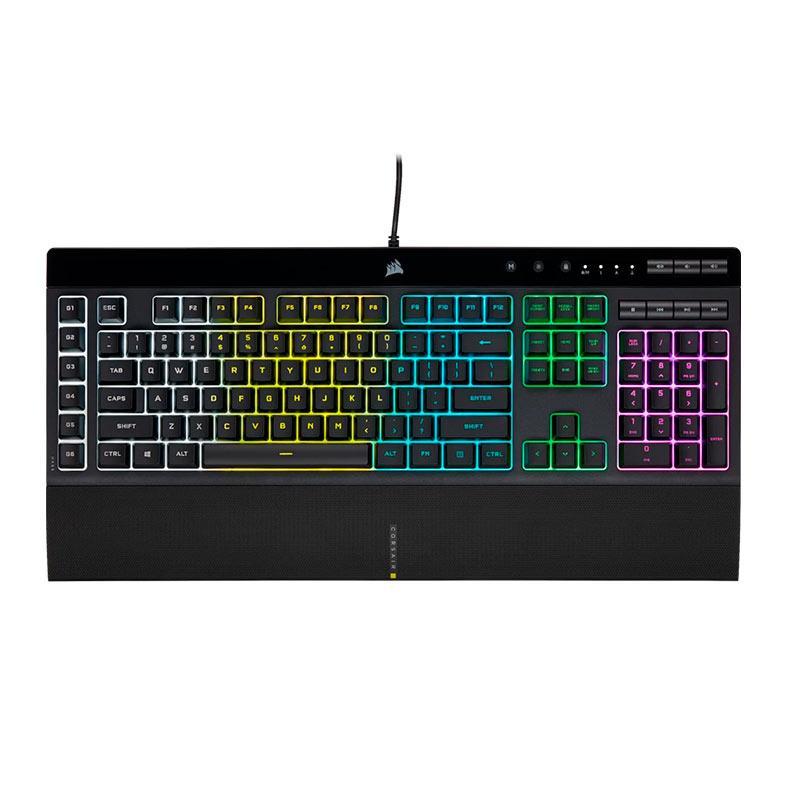 Teclado Mecanico Corsair K55 Pro, RGB, ABNT2, Switch Rubber Dome, Preto, CH-9226765-NA