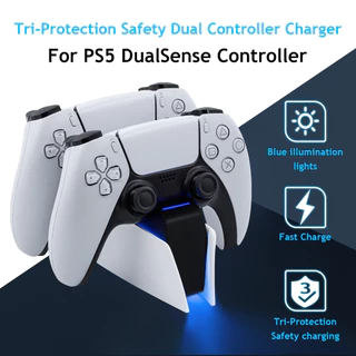 Dock Carregador Rápido Duplo para Controle PS5 com Luz LED e Proteção