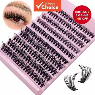 Único Chicote 8-16Mm 200 Cluster Cílios Bandeja De Mistura De Aparência Natural Diy em Oferta na Shopee