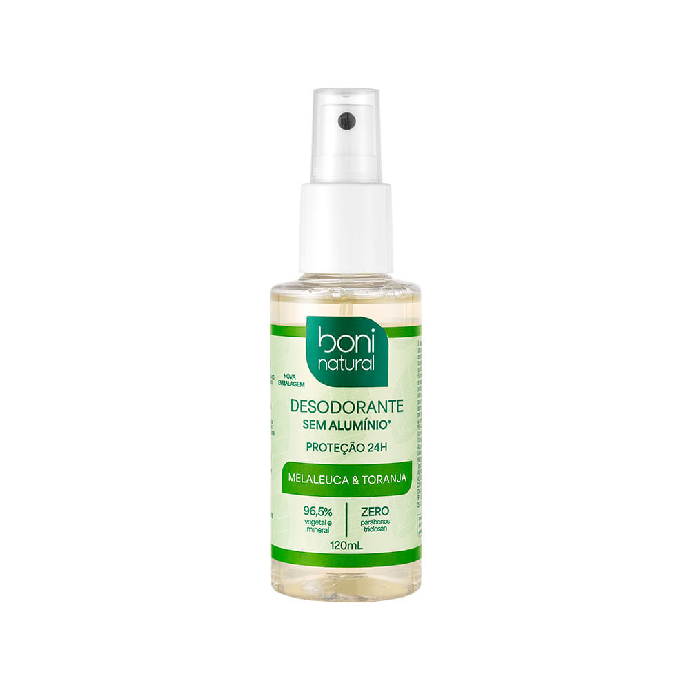 Desodorante Boni Natural Sem Alumínio Melaleuca e Toranja 24h Spray ...