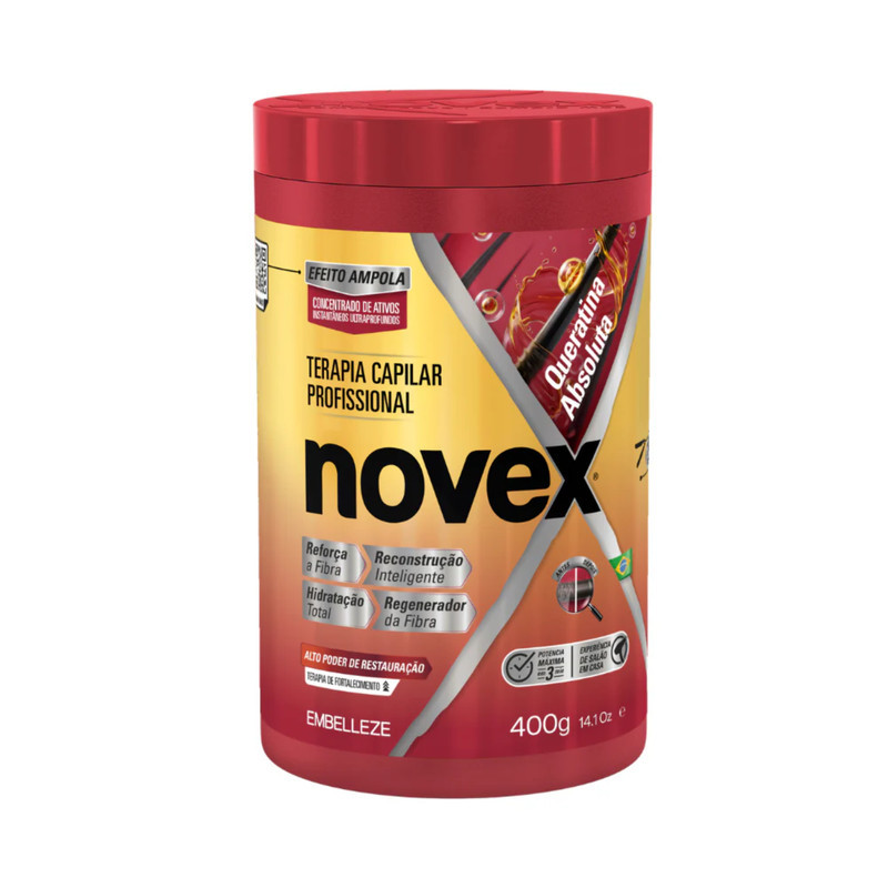 Creme Tratamento Novex 400gr Queratina Absoluta Fortalecimento Anti ...