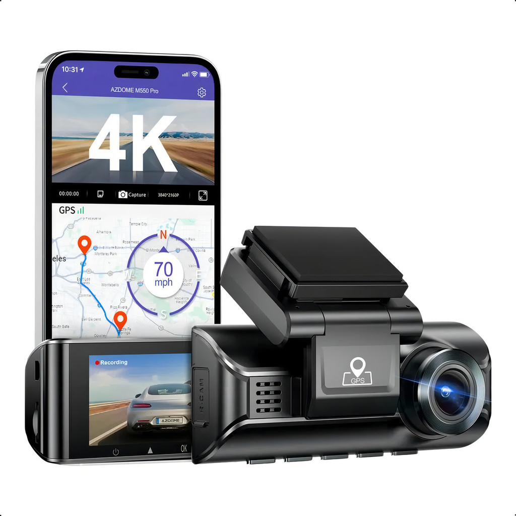 Câmera Veicular Azdome M550 Pro Ultra Hd 4k Uber Cartão 64gb | Shopee ...