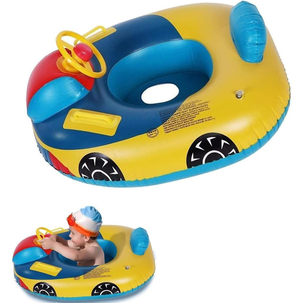 Boia Inflável para Crianças, Assento de Piscina, Barco Seguro e Macio ...