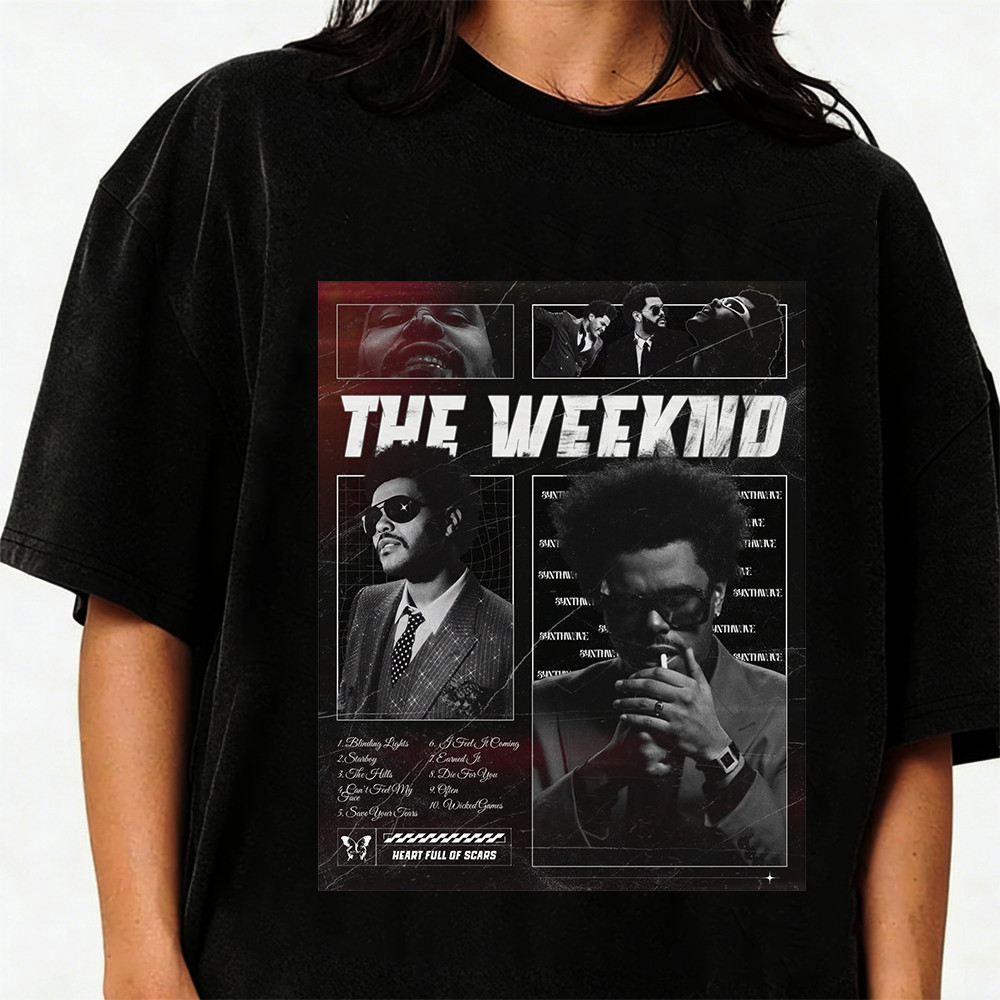 YouTube Music Weekend Eve Tシャツ 2026 Camiseta Masculina Feminina Estampa The Weeknd Discografia