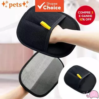 Limpeza Eletrostática de Pêlos de Animais, Escovação de Roupas de Sofá, Luvas de Dupla Face com Adesivo em Oferta na Shopee