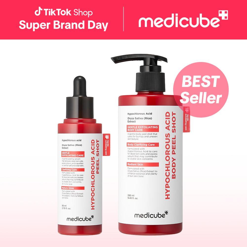 [medicube] Ácido Hipocloroso Rice Peel Shot Duo Para Rosto e Corpo ...