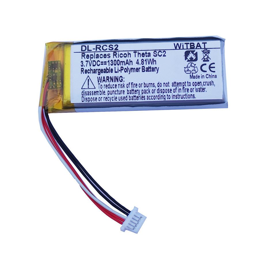 Adequado para bateria de câmera panorâmica Ricoh Theta SC2