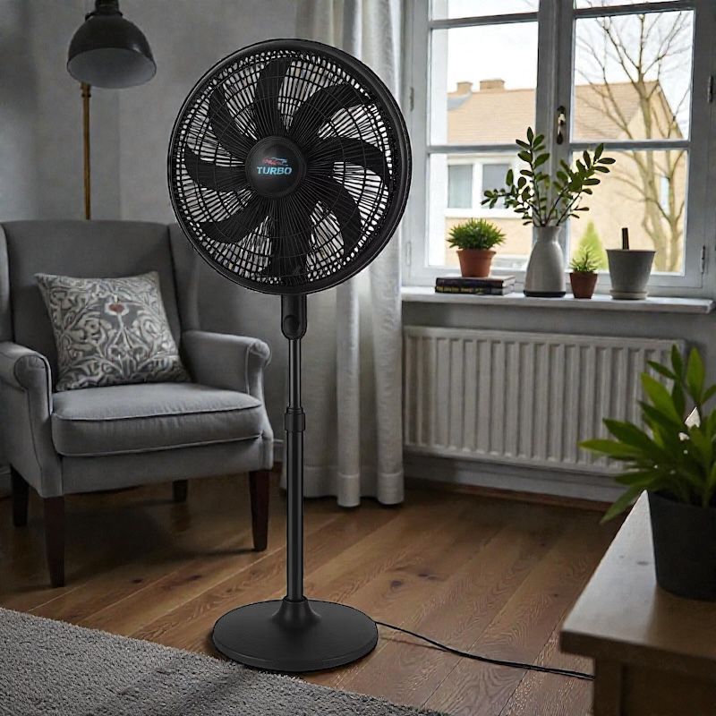 Super novo Ventilador de Coluna de Chão Turbo Vento Forte 3 Velocidade 9 Pás