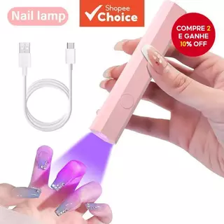 Mini Lâmpada Portátil Para Unhas , Todos Os Esmaltes Em Gel , Secagem Rápida , USB , Secador De UV , LED , Lanterna , Ca em Oferta na Shopee
