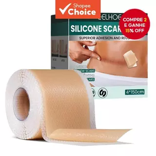 Folha De Cicatriz De Silicone - Patches Adesivos Para Reparação De Cicatrizes, Acne, Trauma E Queimaduras - 4*150cm em Oferta na Shopee