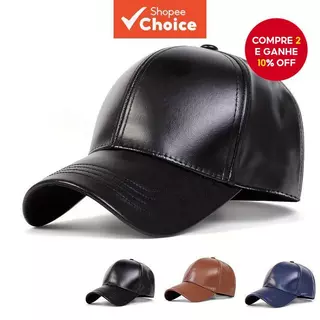 Boné De Beisebol Casual Unissex De Couro PU Ajustável Com Proteção Solar Para Viagens Ao Ar Livre , Uso Diário , Esporte em Oferta na Shopee