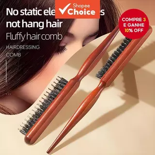 Escova Sólida De Juba De Porco De Madeira – Para Escovação De Cabeça , Barba , Limpeza De Corte De Cabelo E Varredura De em Oferta na Shopee
