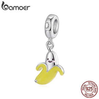 Bamoer 925 Prata Esterlina Charme Banana Pingente DIY Para Pulseira Presentes Mulheres em Oferta na Shopee