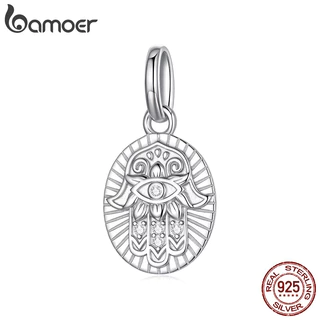 Bamoer 925 Prata Esterlina Charme Hamsa Mão Pingente DIY Para Pulseira Presentes Mulher em Oferta na Shopee