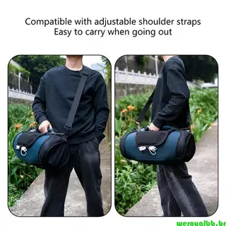 weroyalbb Bolsa Transporte Tecido Nylon Para Alto-Falante Boombox 4 Alça Ombro Removível Compartimento D em Oferta na Shopee