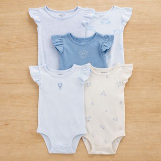 KIT BODYS REGATA CARTER'S MENINA AZUL CLARO em Oferta na Shopee