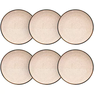 Jogo de Pratos Raso de Porcelana Brisa 26cm 6 peças - Oxford em Oferta na Shopee