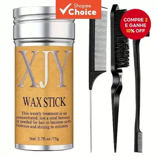 Wanmei Conjunto De 4 Peças Para Cuidados Com O Cabelo , Escova Traseira Lisa , Bastão De Cera E De Borda Homens Mulheres em Oferta na Shopee