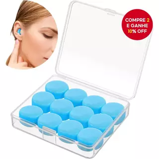 TrelaCo 12 Unidades de Protetores Auriculares Macios para Dormir, Reutilizáveis Moldáveis de Silicone para Redução de em Oferta na Shopee